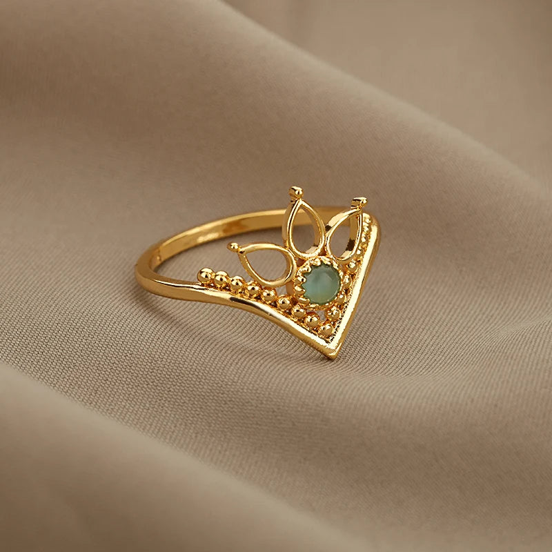 Dainty Lotus Flower Outline Ring