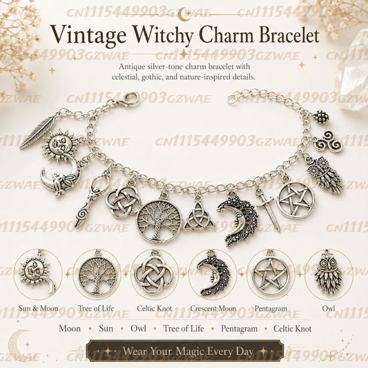 MoonMyst™ Charm Bracelet 🌙✨ — Celestial Magic on Your Wrist