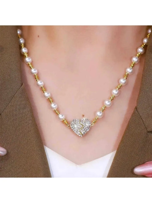 MagniHeart⢠Pearl Necklace š« ā Elegant, Romantic & Unique