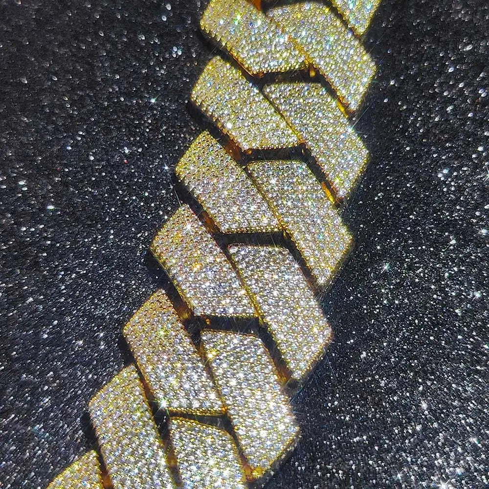 Hip Hop Jewelry Men Iced Out Chains Big Heavy 25mm Six Rows Cz Stone Cuban Link Chain High Quality Bling Necklace 