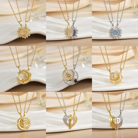SunMoon⢠Magnetic Couple Necklace ššš Always Drawn Together