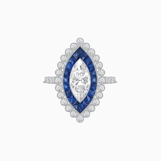 Art Deco Inspired Marquise Ring