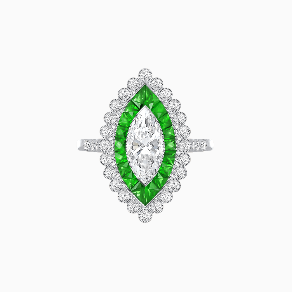 Art Deco Inspired Marquise Ring