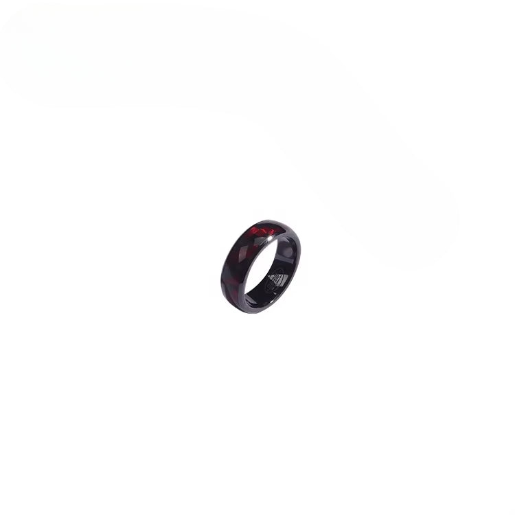 BFB for Tesla Model 3 / Y Smart Car Key Ring Red Color Carbon Fiber + Ceramic RFID Ring