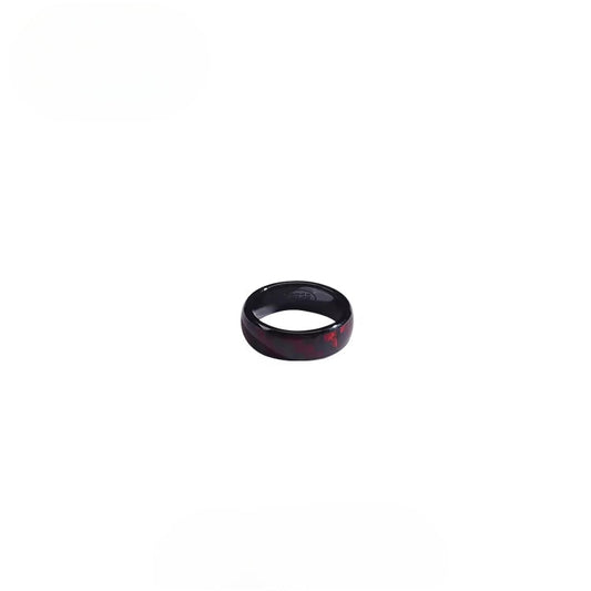 BFB for Tesla Model 3 / Y Smart Car Key Ring Red Color Carbon Fiber + Ceramic RFID Ring