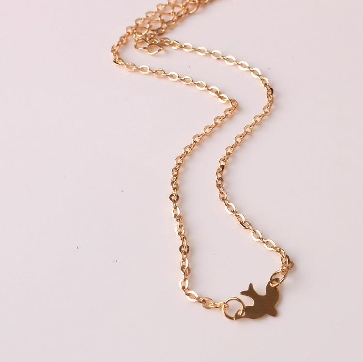 Bird & Leaves Pendant Necklace - Women’s Statement Jewelry