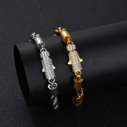 Stainless Steel Twist Hip Hop Men's Bracelet