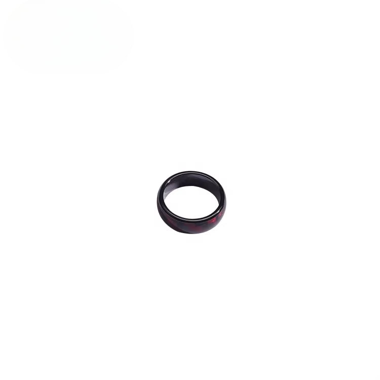 BFB for Tesla Model 3 / Y Smart Car Key Ring Red Color Carbon Fiber + Ceramic RFID Ring