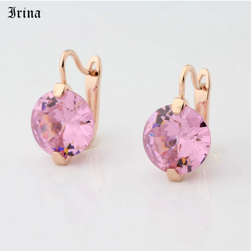 Gold Diamond Dome & Halo Stud Earrings