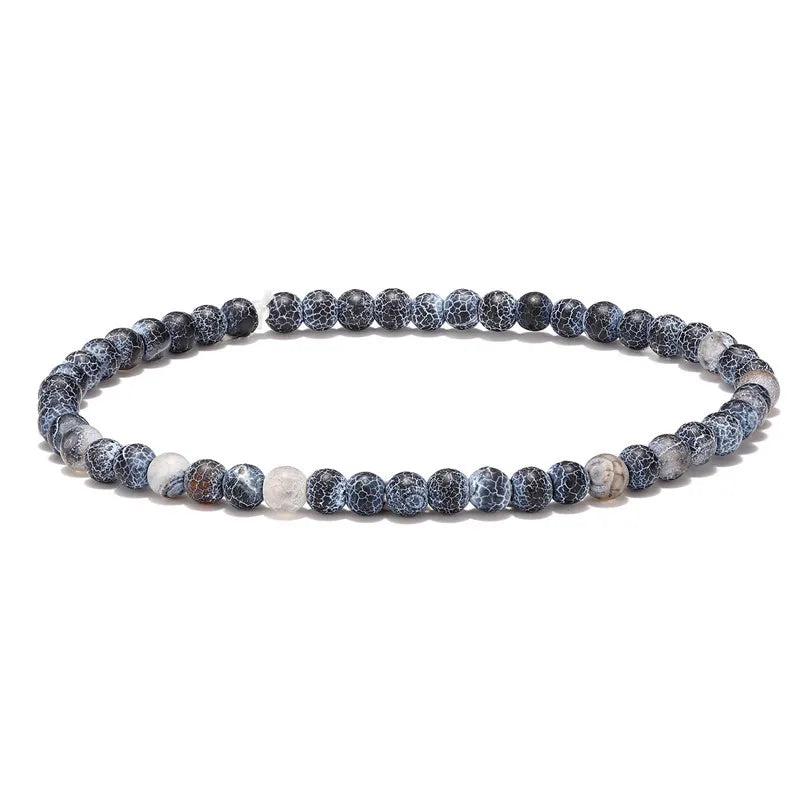Men' s Bracelet 3Pcs/ Set Tibetan Buddhism Lucky Knot Rope  Natural Weathered Agate Beads Hand Carve Cuff Bracelet On Hand Gift
