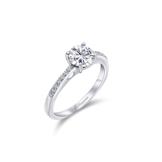 925 Sterling Silver 1.50ct Diamond Solitaire Engagement Ring