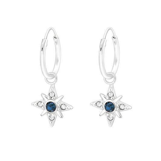 Northern Star Huggie Earrings 925 Sterling Silver
