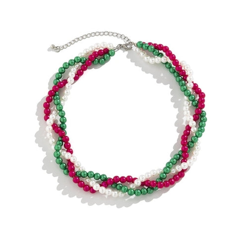 Fashion Women Necklace Multi Layer Pearl | Multi Layers Pearl Silver