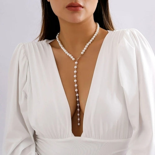 Fashion Women Necklace Multi Layer Pearl | Multi Layers Pearl Silver