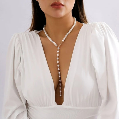Fashion Women Necklace Multi Layer Pearl | Multi Layers Pearl Silver