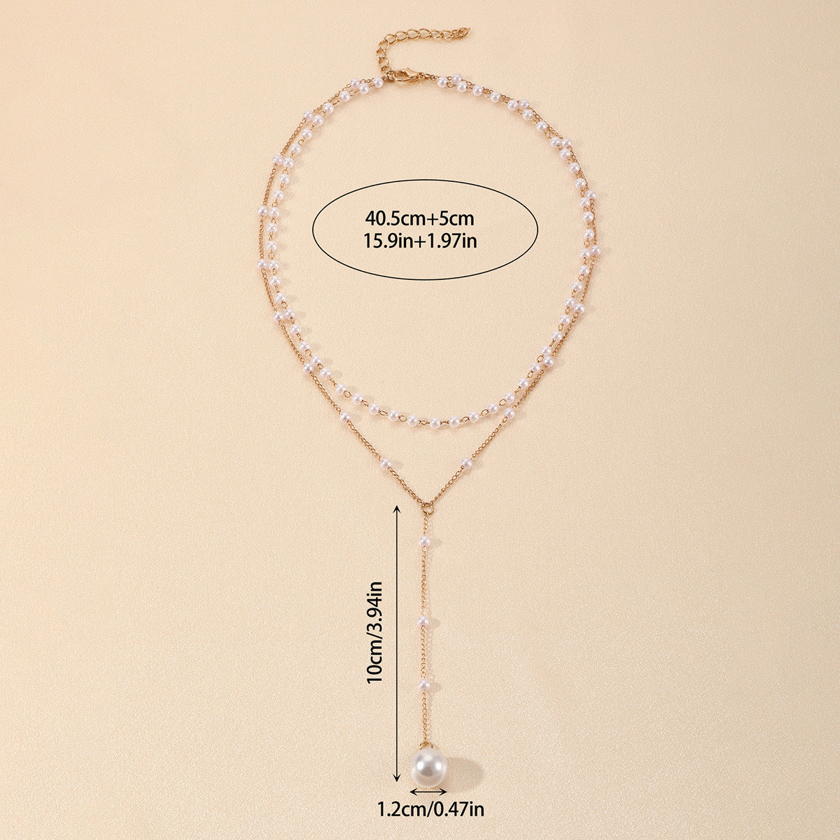 Pearl Double Layer Twin Pearl Necklace
