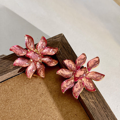 Special Interest Light Luxury Temperament And Fully-jewelled Flower Necklace Suit