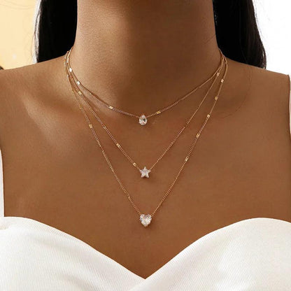 New Wine Red Cherry Gold Colour Pendant Necklace For Women Personality Fashion Necklace Wedding Jewelry Birthday Gifts