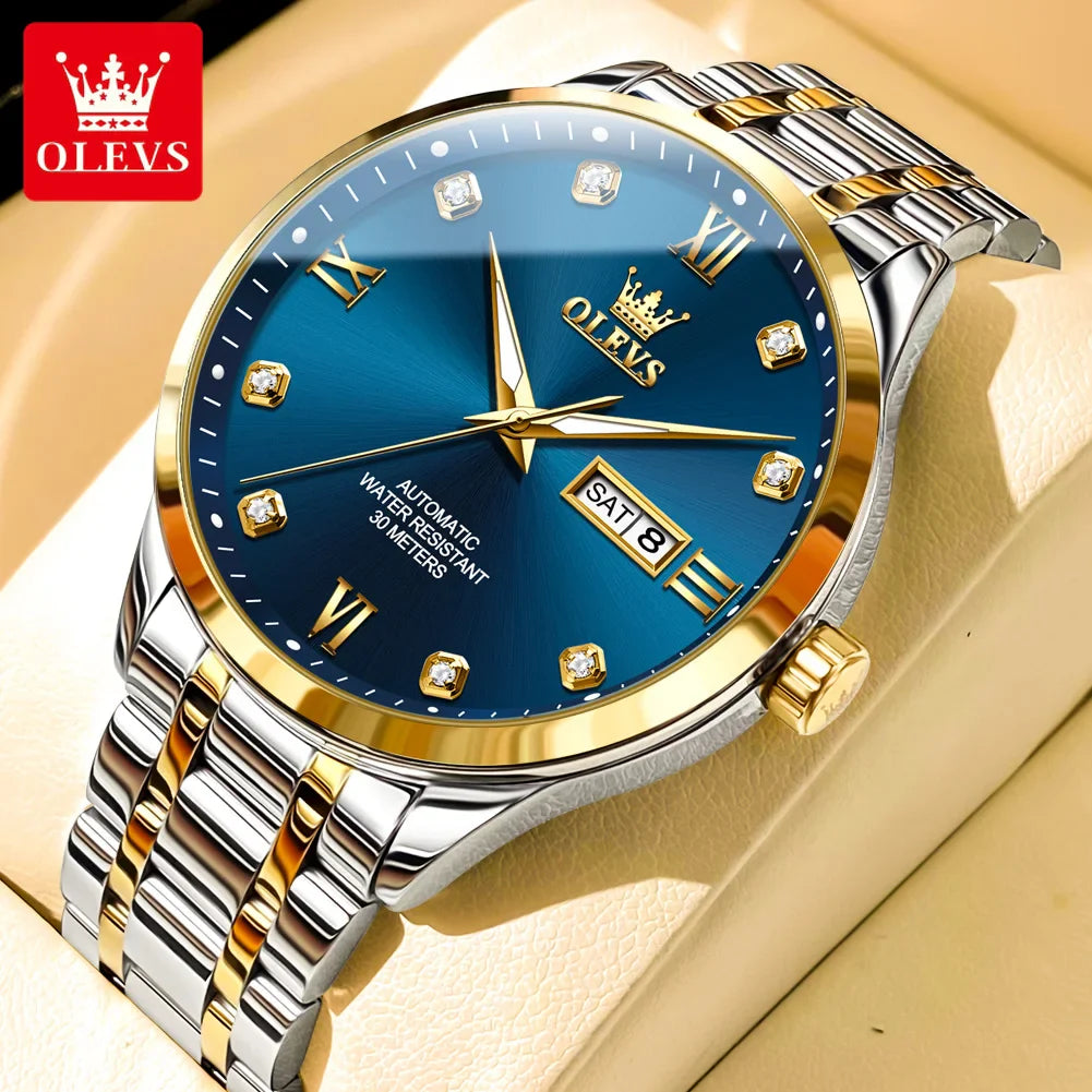 OLEVS 9946 Men's Luxury Business Diamond Automatic Mechanical Watch