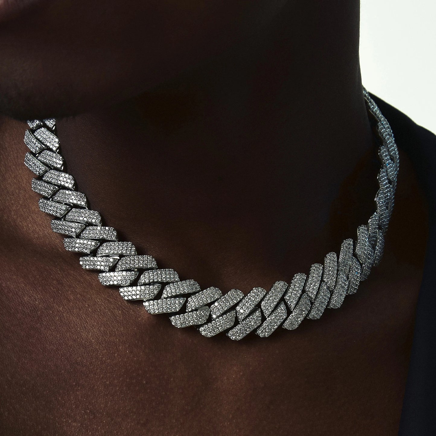 High quality iced out men jewelry 5A cz hip hop new micro pave 19mm cuban link chain big heavy chunky necklace for men boy