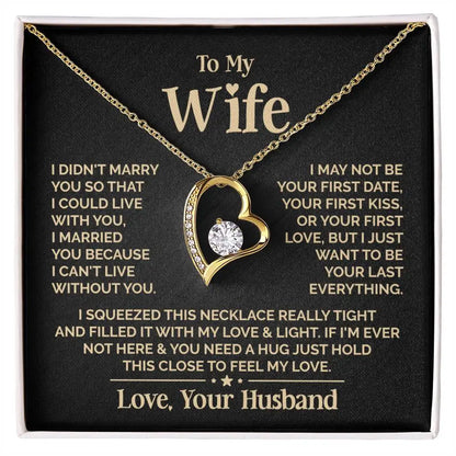 Daughter -  I closed my eyes - Dad - Forever Love Necklace