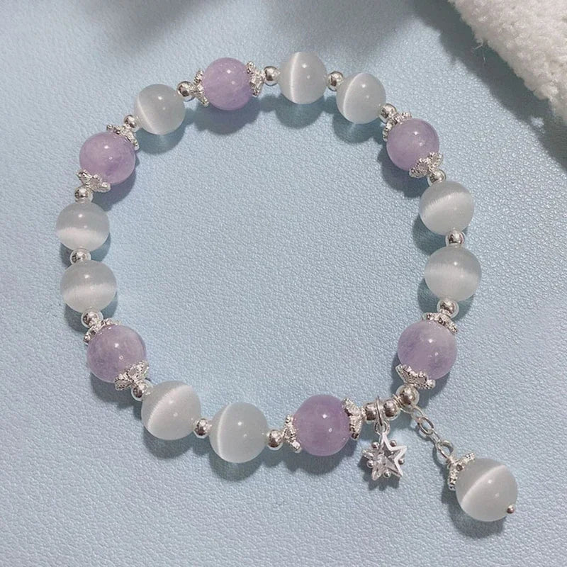 Aquamarine Crystal Star Bracelet