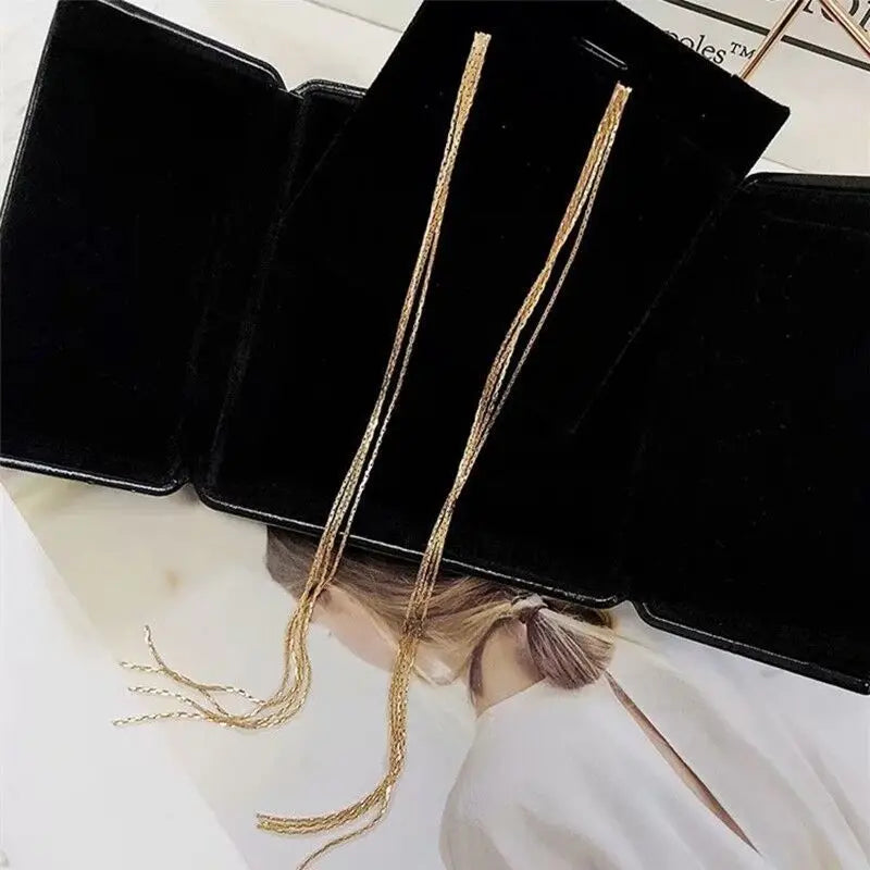 2022 New Trend Simulation Pearl Long Earrings Women's Flower Rhinestone Wedding Pendant Earrings Fashion Korean Jewelry Earrings