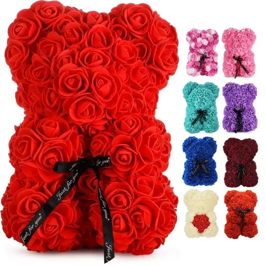 2024 New Artificial Flower Eternal Rose Teddy Bear for Mom Mother's