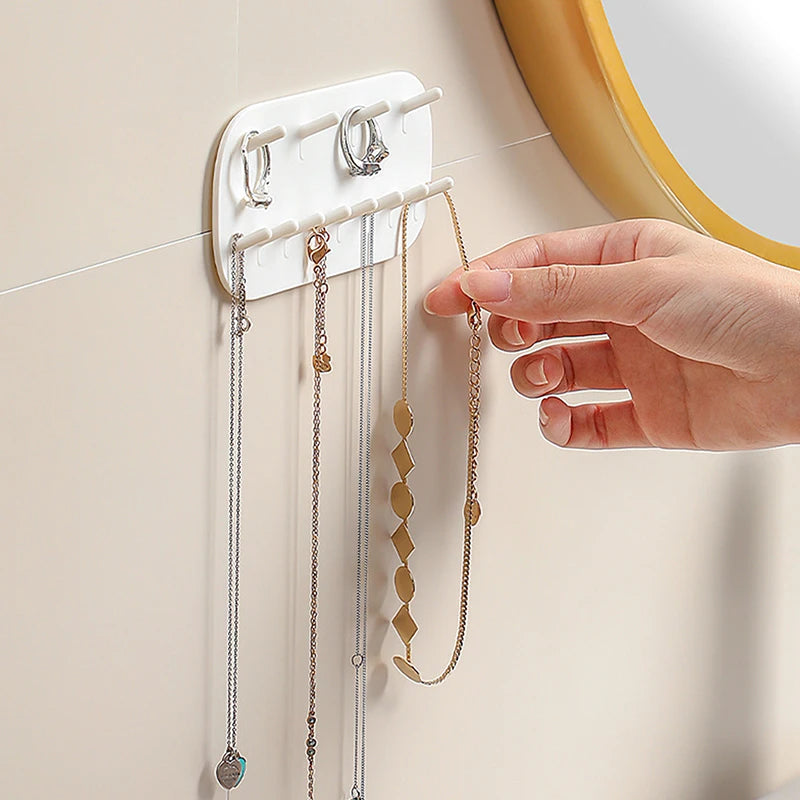 Multifunctional Jewelry Storage Rack Hook Wall Mounted Ring Earring