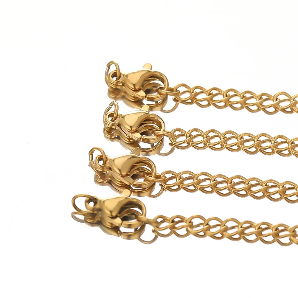 10pcs Stainless Steel Extension Extended Tail Chains Lobster Clasps