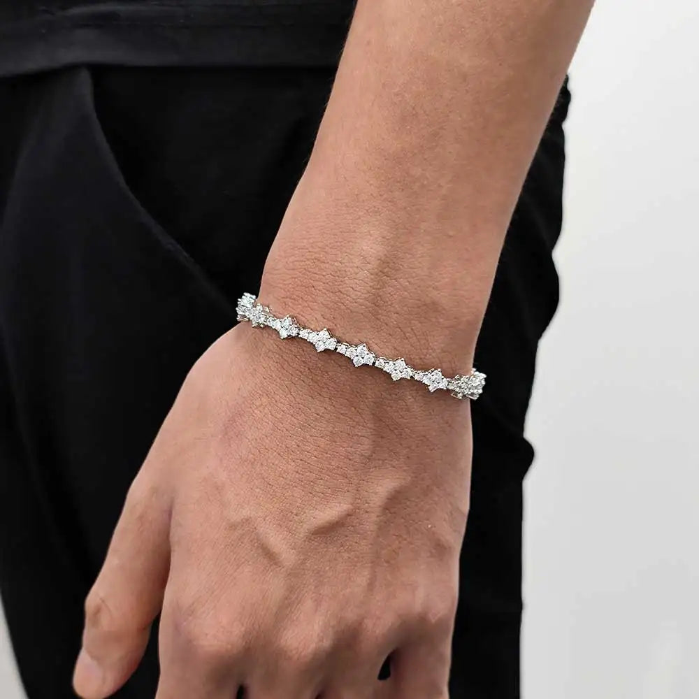 Hip Hop Jewelry Cross Tennis Necklace for Men Women Lead-Free Nickel-Free Skin-Safe Iced Out Bling CZ Tennis Chain Necklace Gift