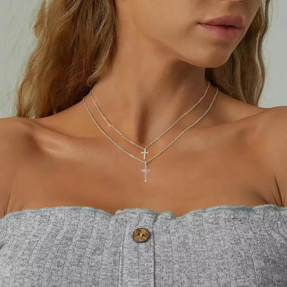 Eternal Grace – Cross & Crown Necklace