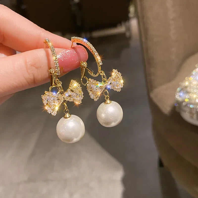 Long Tassel Pearl Earrings