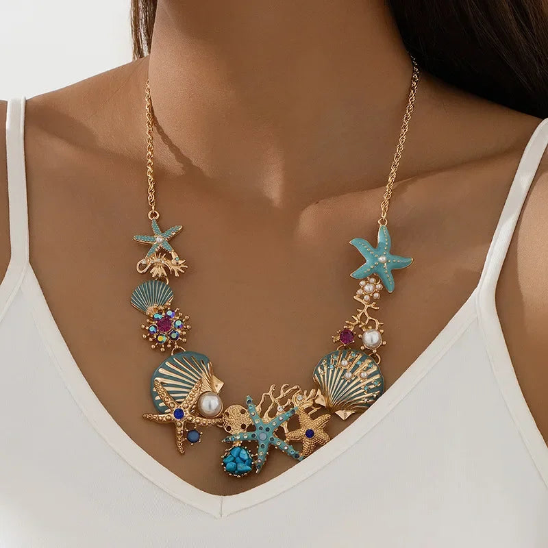 Ocean Elegance – Shell & Pearl Necklace