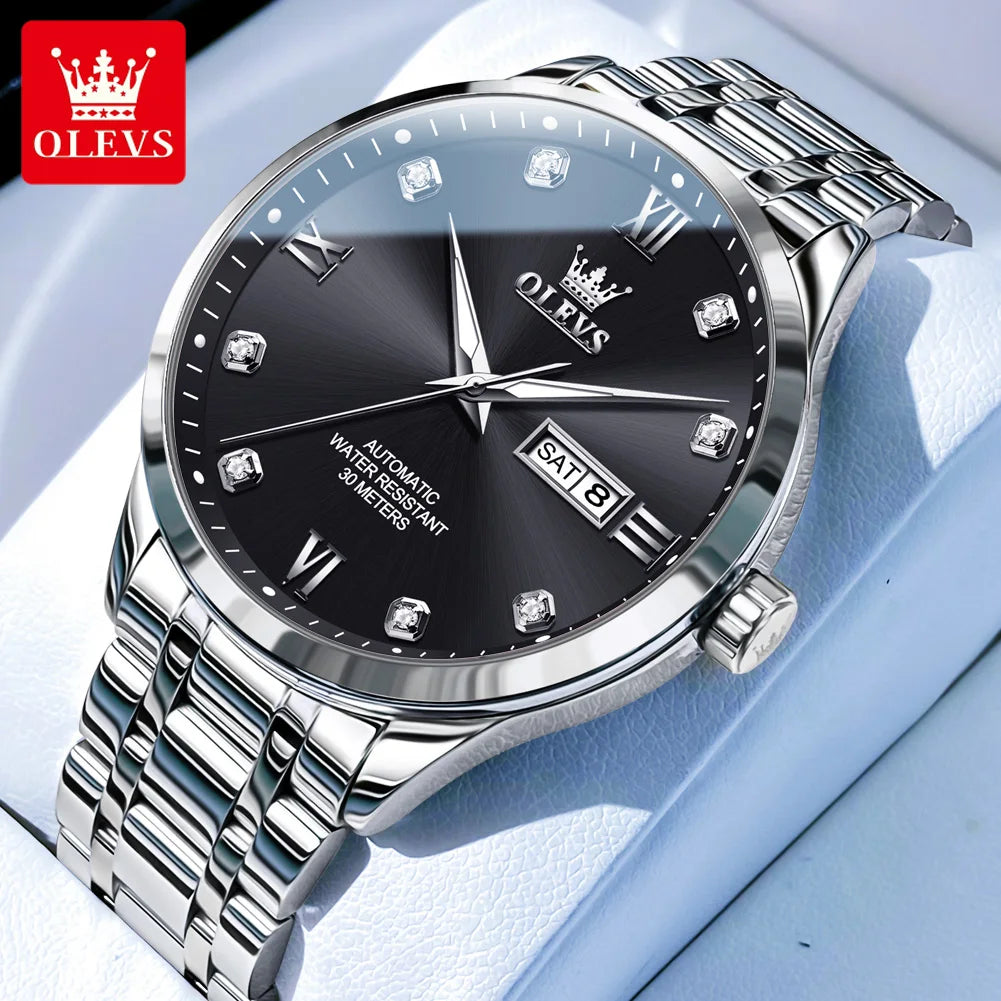 OLEVS 9946 Men's Luxury Business Diamond Automatic Mechanical Watch