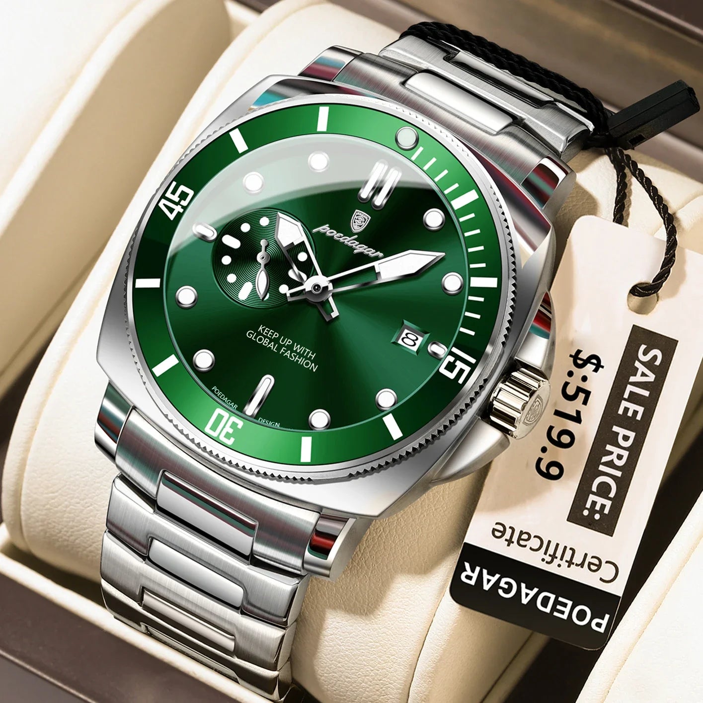 POEDAGAR SportLux® – Men’s Waterproof Quartz Watch