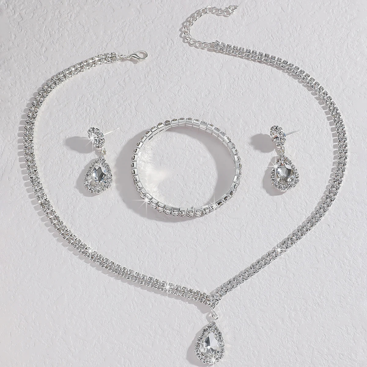Wedding Season Women's Fashion Copper Claw Chain Water Drop Necklace