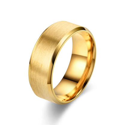 6 Colors Classic 8mm Tungsten Mens Ring Surface Brushed Stainless