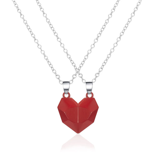 Good Simple Quality Couple Pendant Necklace Electrocardiogram,Magnetic