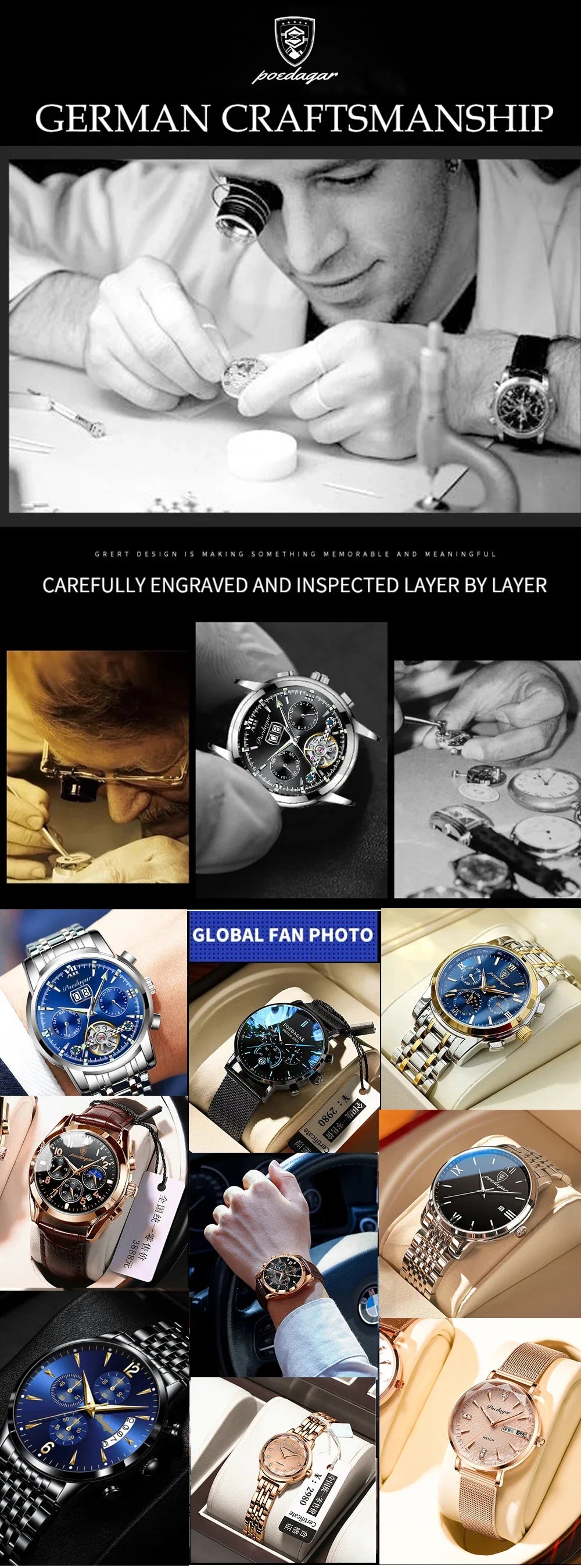 POEDAGAR SportLux® – Men’s Waterproof Quartz Watch