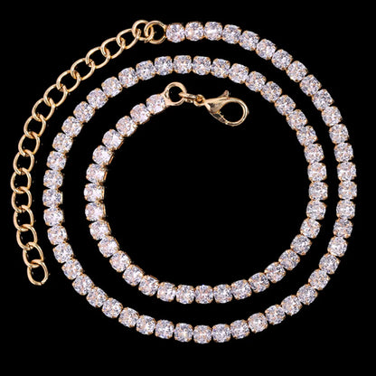 Men Women Luxury Prong Cuban Link Chain Necklace Bling Iced Out
