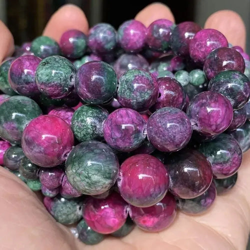 1 Strand 45pcs Natural Stone Rose Quartz Tiger Eye Black Obsidian