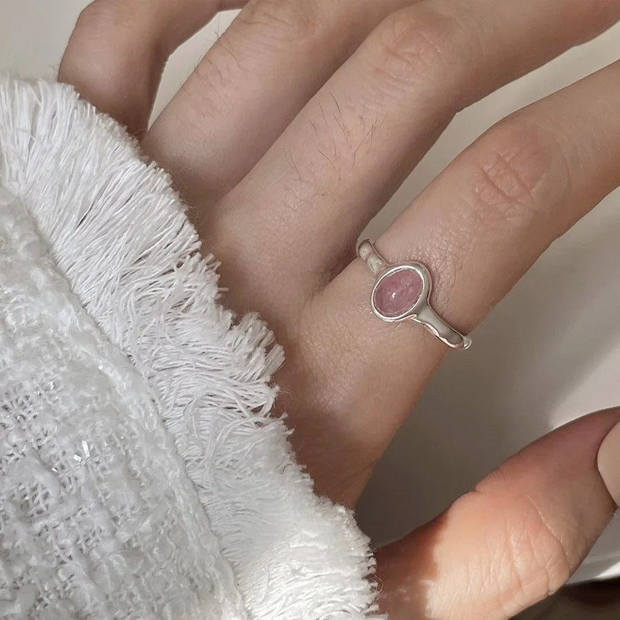 Sterling Silver Simple Punk Cat Rings For Women - Geometric Fashion Open Adjustable Handmade Party Jewelry Gift Allergy
