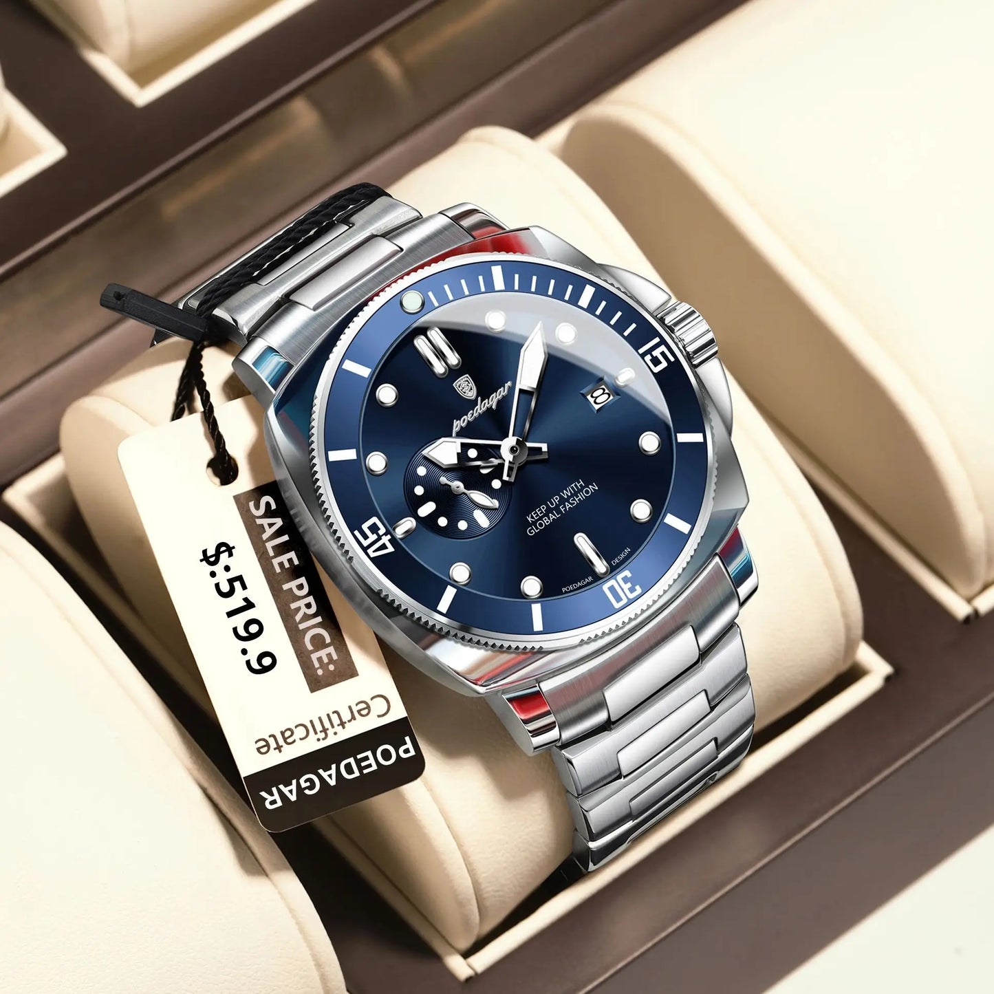 POEDAGAR SportLux® – Men’s Waterproof Quartz Watch