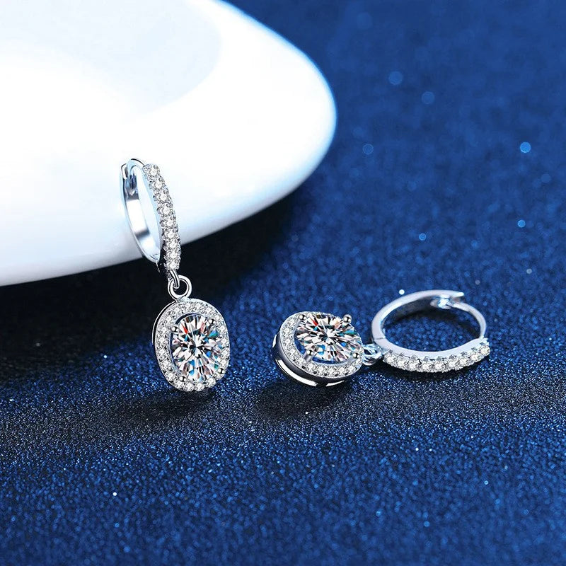 LO5W120 - Brass  Earrings with AAA Grade CZ  in Clear