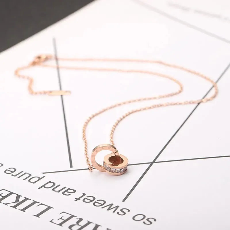 Classic Design Famous Brand Roman numerals Pendant Necklace For Woman