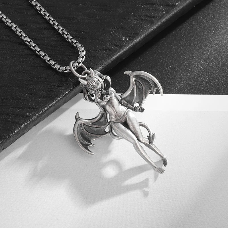 Guardian Angel Wings Cross Pendant Necklace