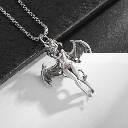 Guardian Angel Wings Cross Pendant Necklace