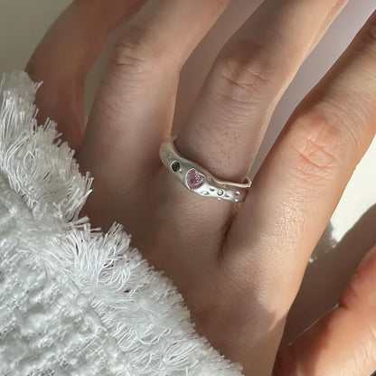 Sterling Silver Simple Punk Cat Rings For Women - Geometric Fashion Open Adjustable Handmade Party Jewelry Gift Allergy