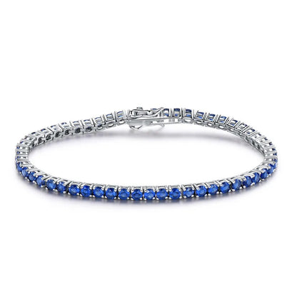925 Sterling Silver Peridot Tennis Bracelet for Women